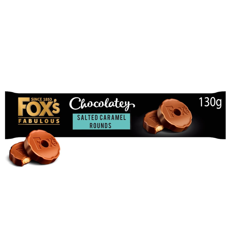 Foxs Biscuits Chocolatey Salted Caramel Rounds 130g