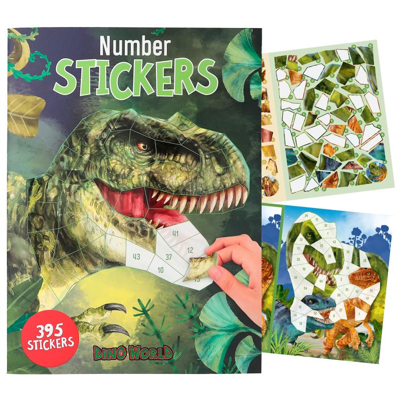 Dino World Number Stickers