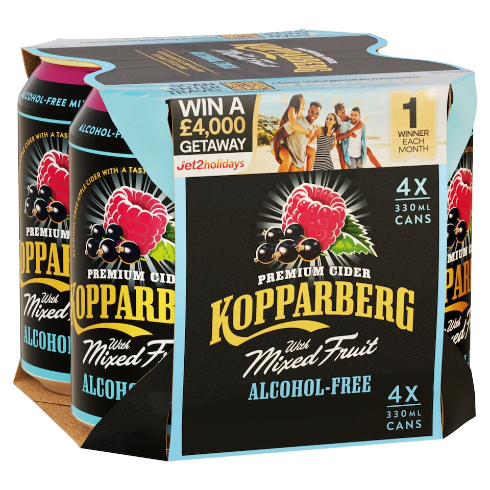 Kopparberg Alcohol Free With Mixed Fruit 4 x 330ml 0%