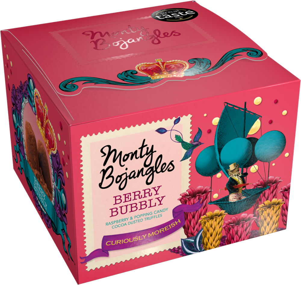 +Monty Bojangles Berry Bubbly Cocoa Truffles 150g