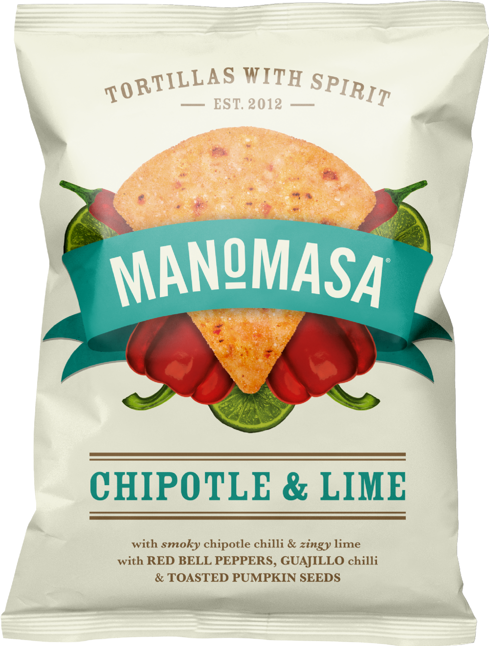 Manomasa Chipotle & Lime Tortilla Chips 140g