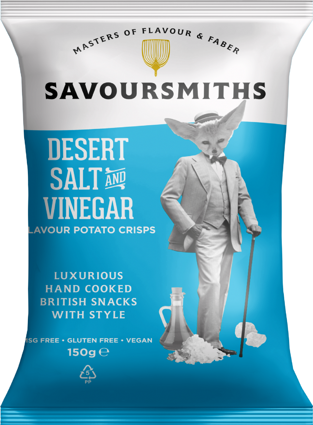 *Savoursmiths Desert Salt &Vinegar Crisps 150g