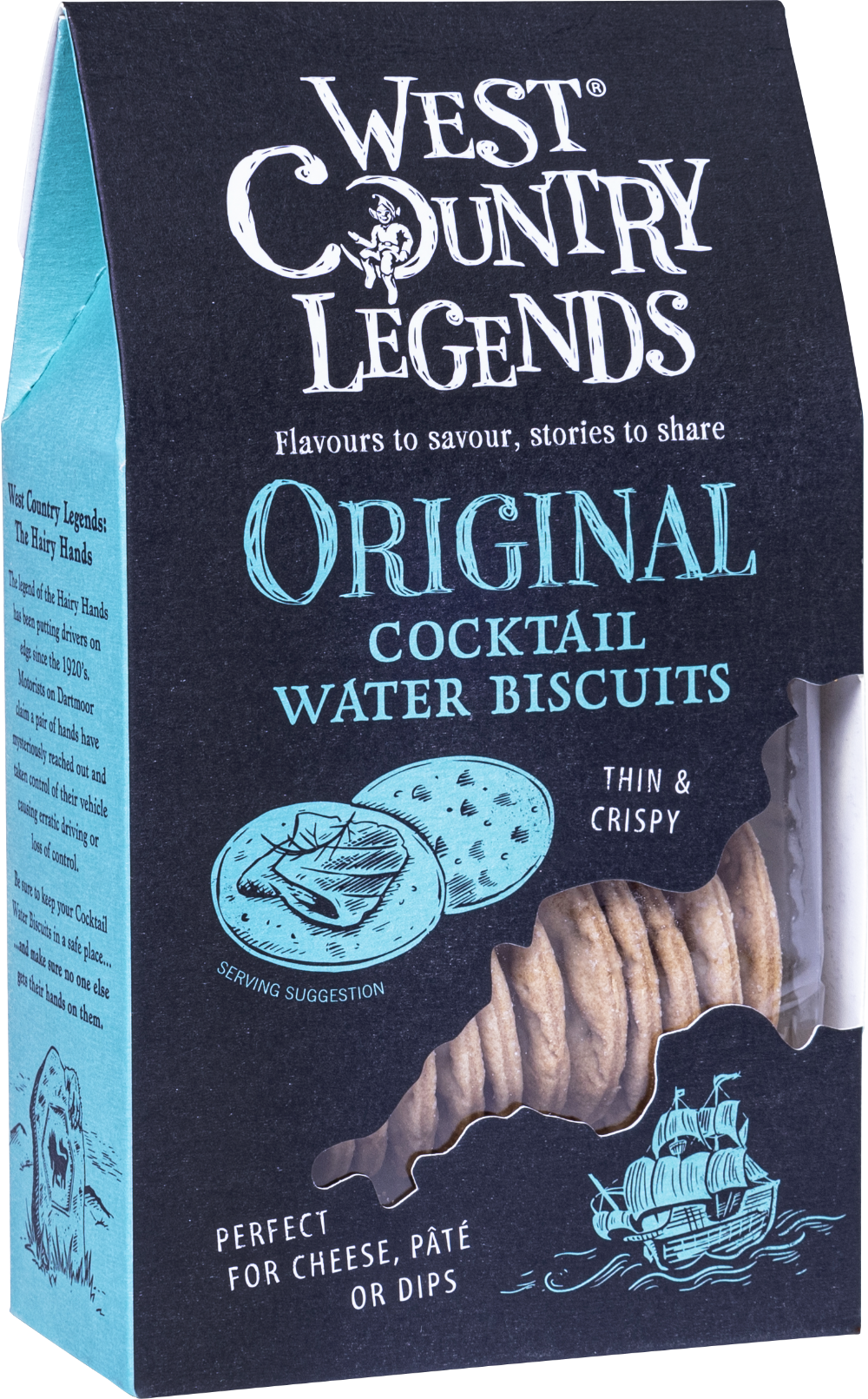 West Country Legends Cocktail Water Biscuits, original