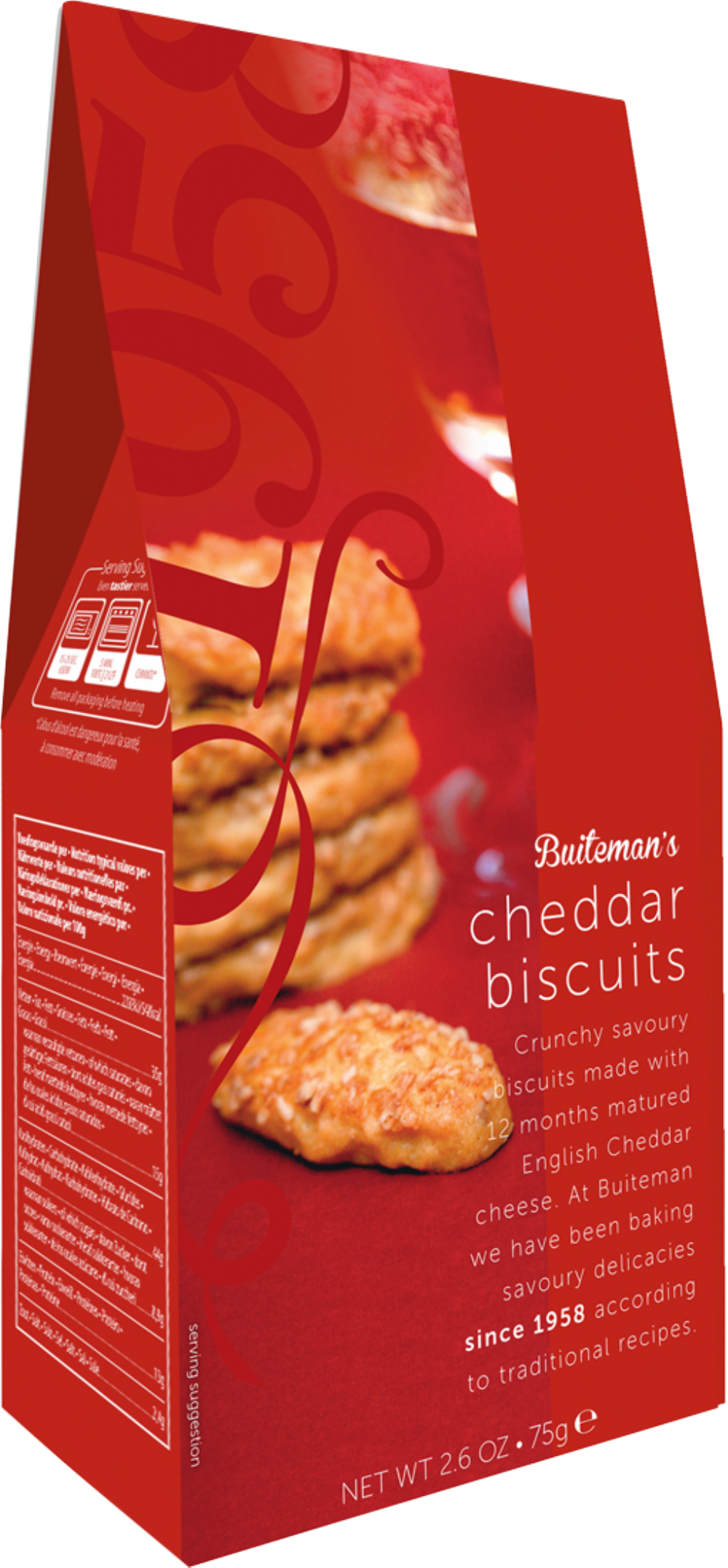 Buiteman Cheddar Cheese Biscuits 75g