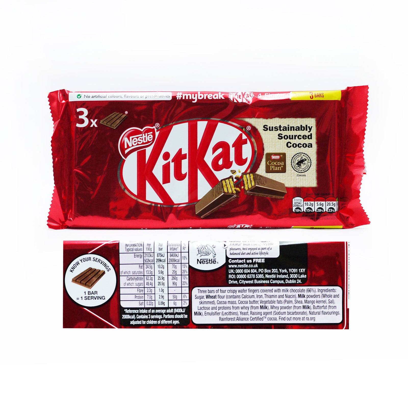 Nestle Kit Kat 4 Finger 3pk *