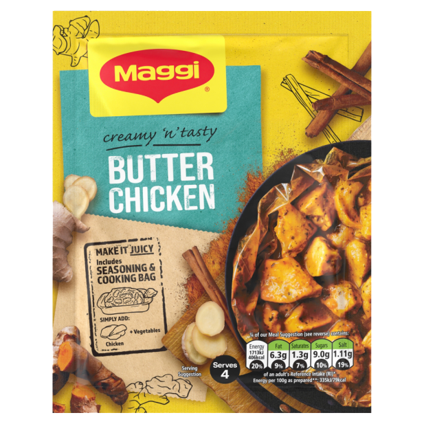 Maggi Juicy Creamy Butter Chicken Herb & Spice Seasoning Mix 41g