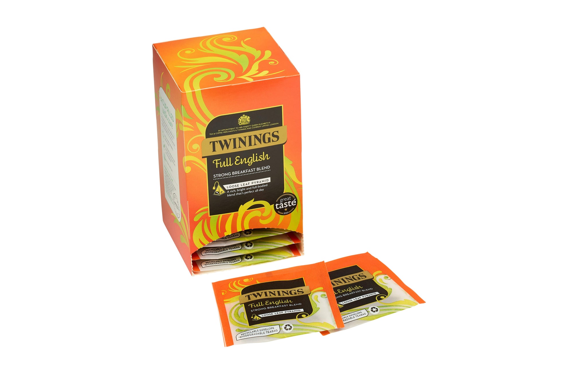 Twinings The Full English Tea Pyramid String & Tagged Envelope 4x15