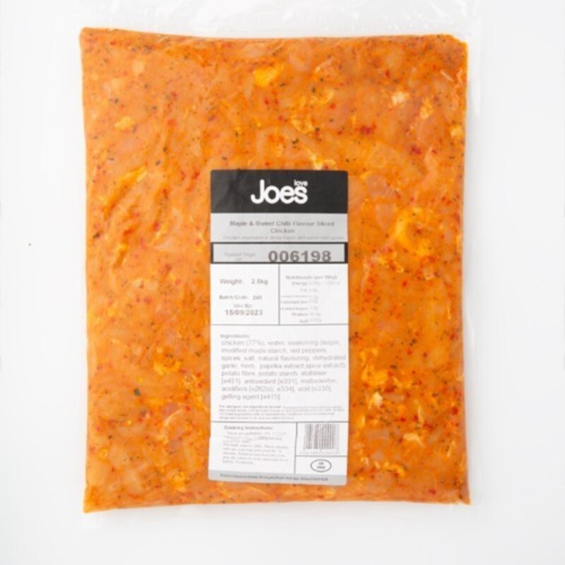 LJ Marinated Sliced Chicken Maple & Sweet Chilli 2.5kg
