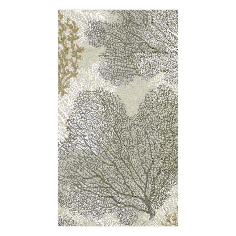 Caspari Sea Fans Guest Napkins 15pk