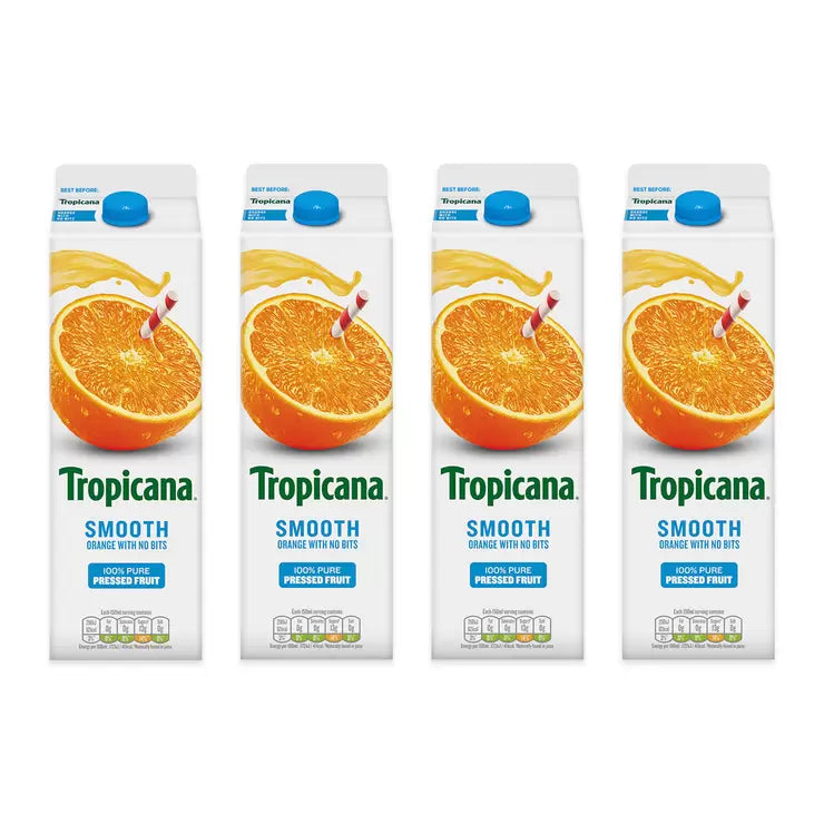 CCTropicana Smooth Orange Juice 4x900ml