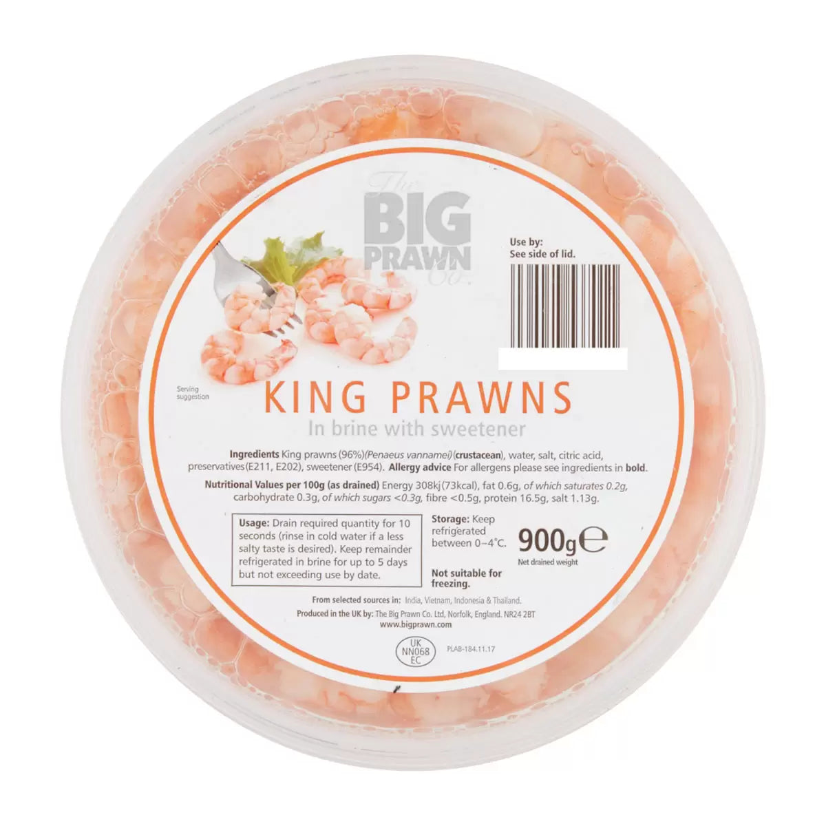 CC Big Prawn Co King Prawns In Brine 900g