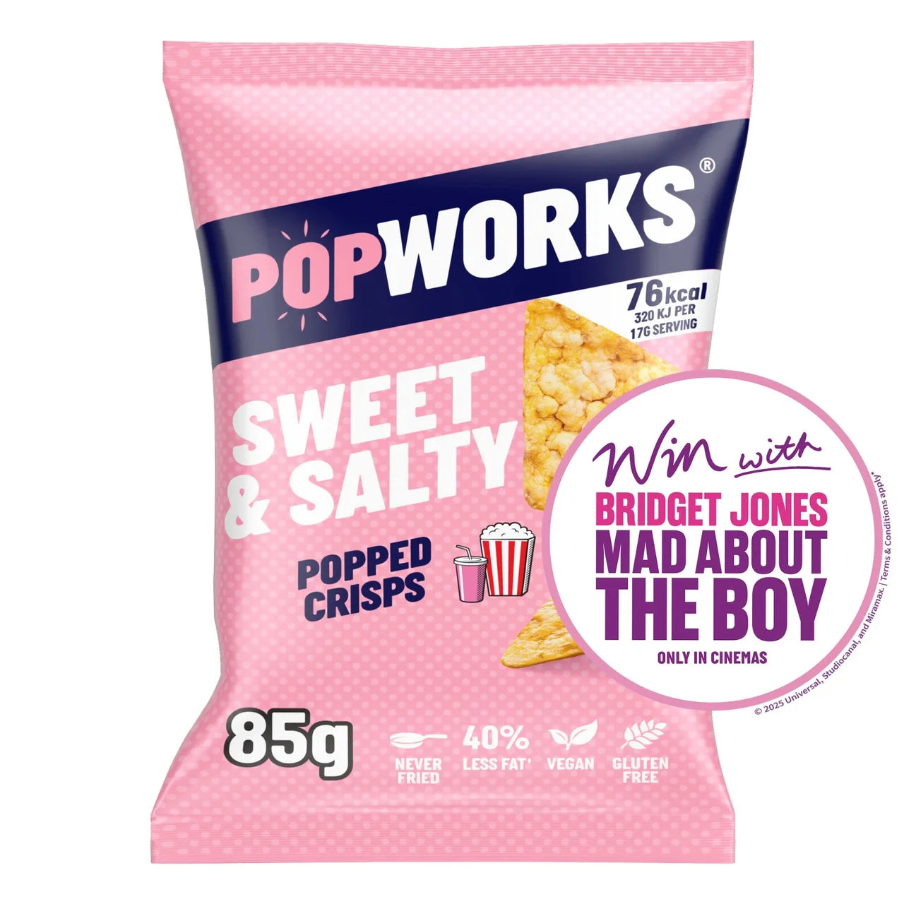 Popworks Sweet & Salty Popped Crisps 85g