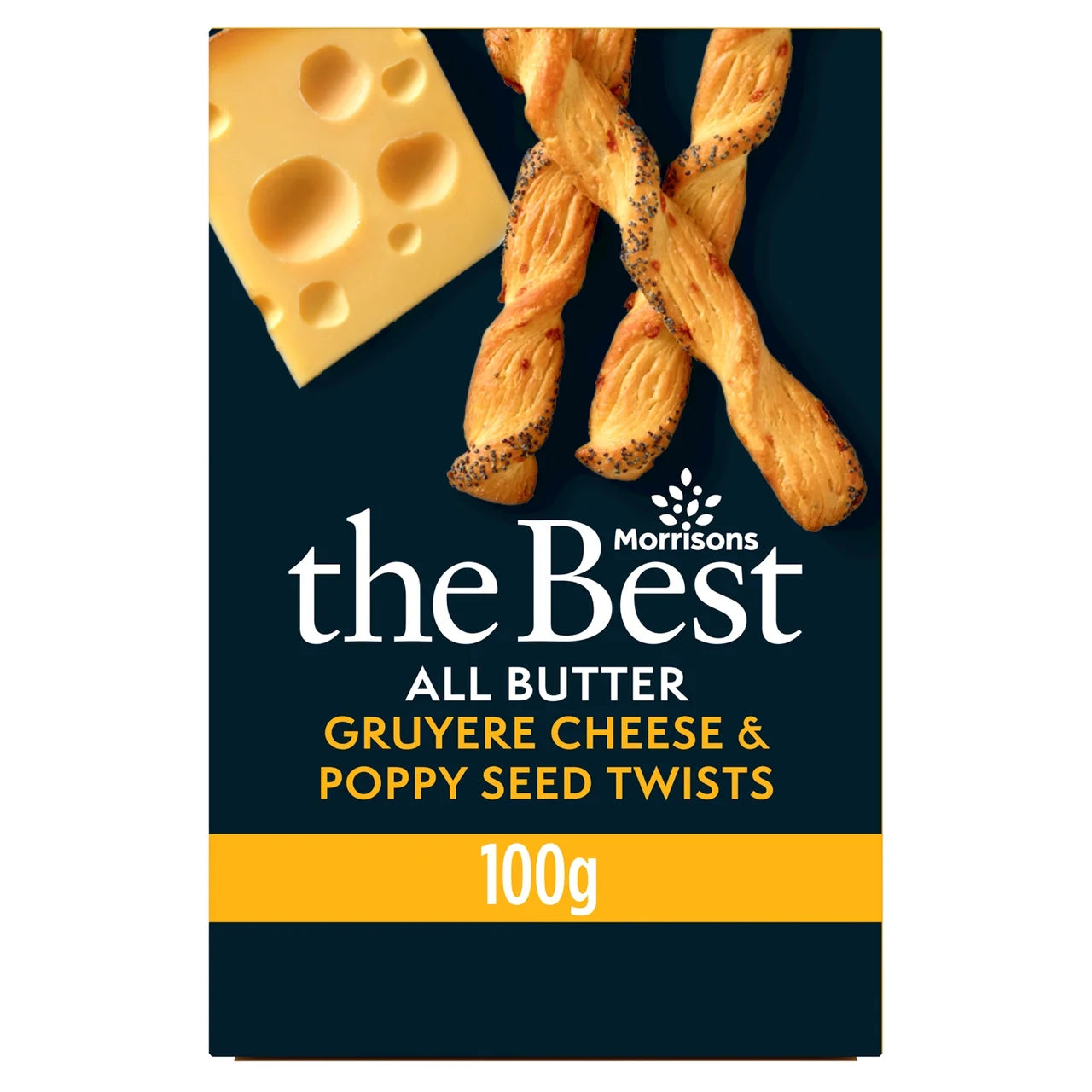Morrisons The Best Gruyere Poppy Twists 100g