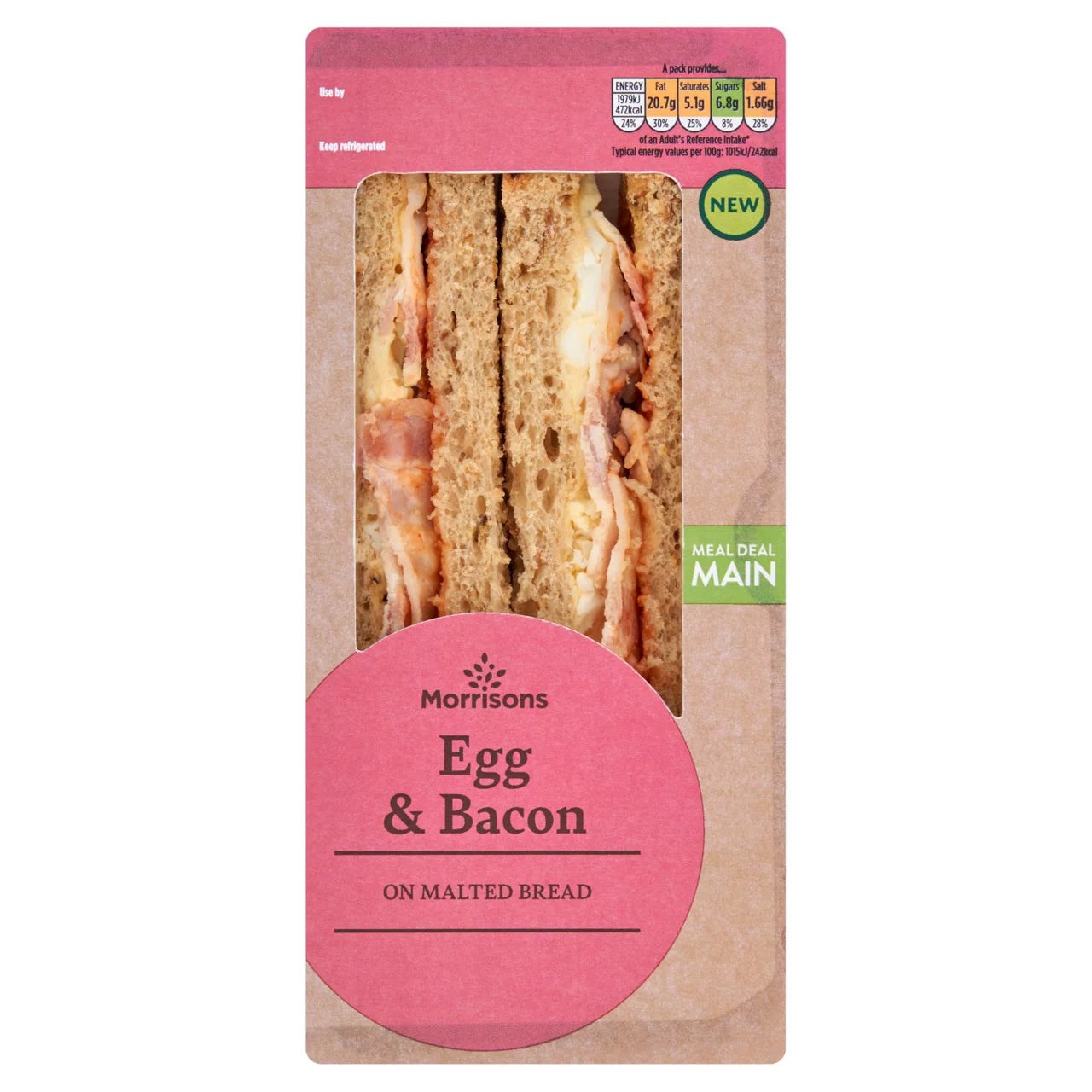 Morrisons Egg Mayo and Bacon Sandwich 195g
