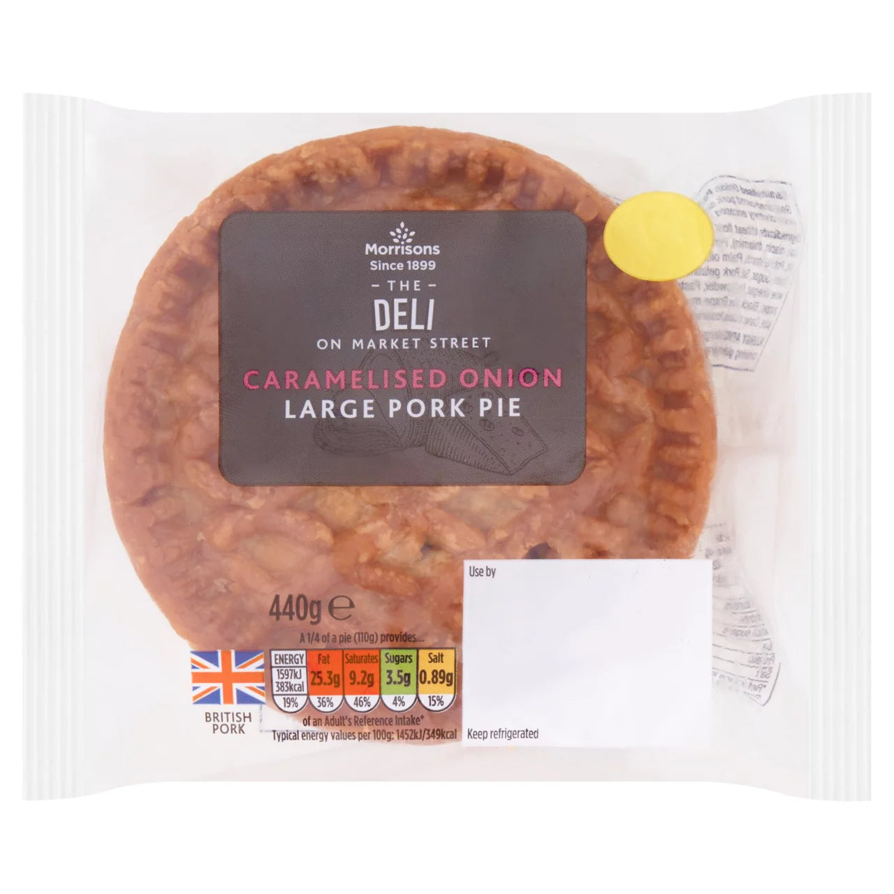 Morrisons Large Caramelised Onion Lattice Pork Pie 440g