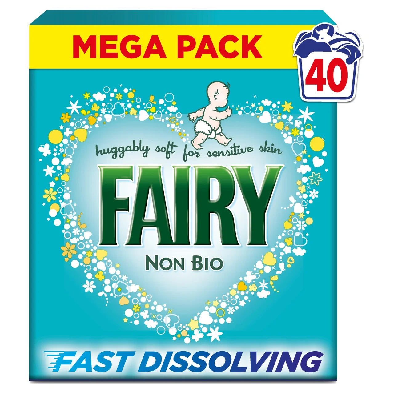 Fairy Non Bio For Sensitive Skin Laundry Powder 3.575kg