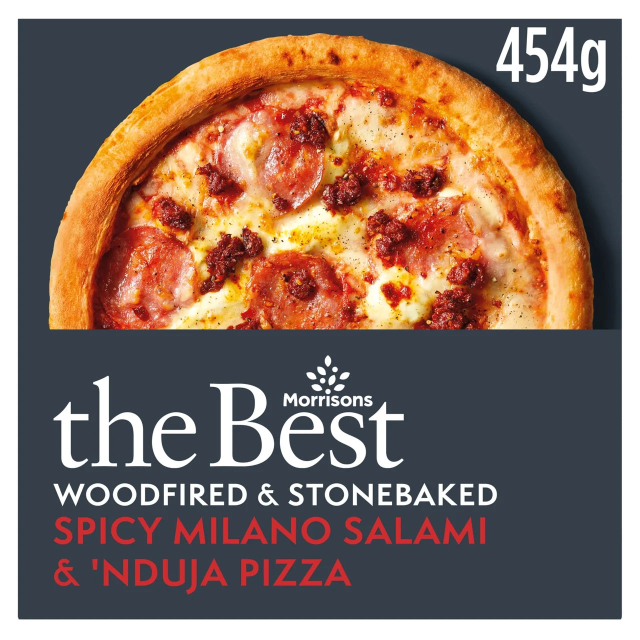 Morrisons The Best Spicy Milano Salami Pizza 454g