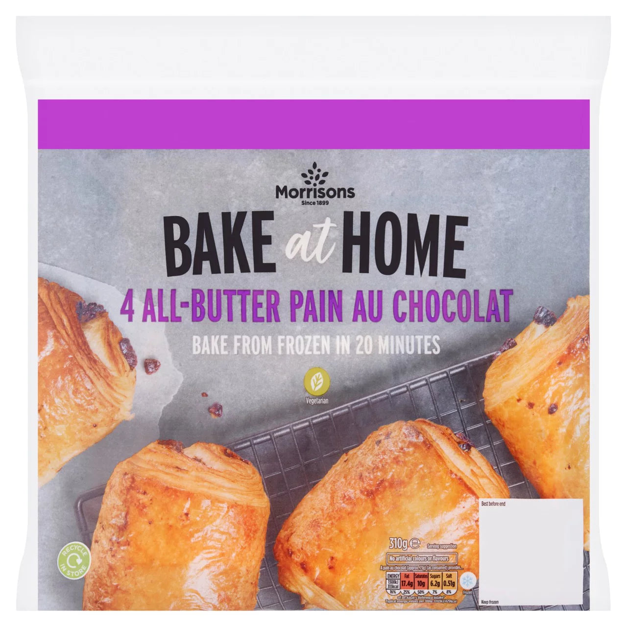 Morrisons 4 Pain Au Chocolat Frozen 320g