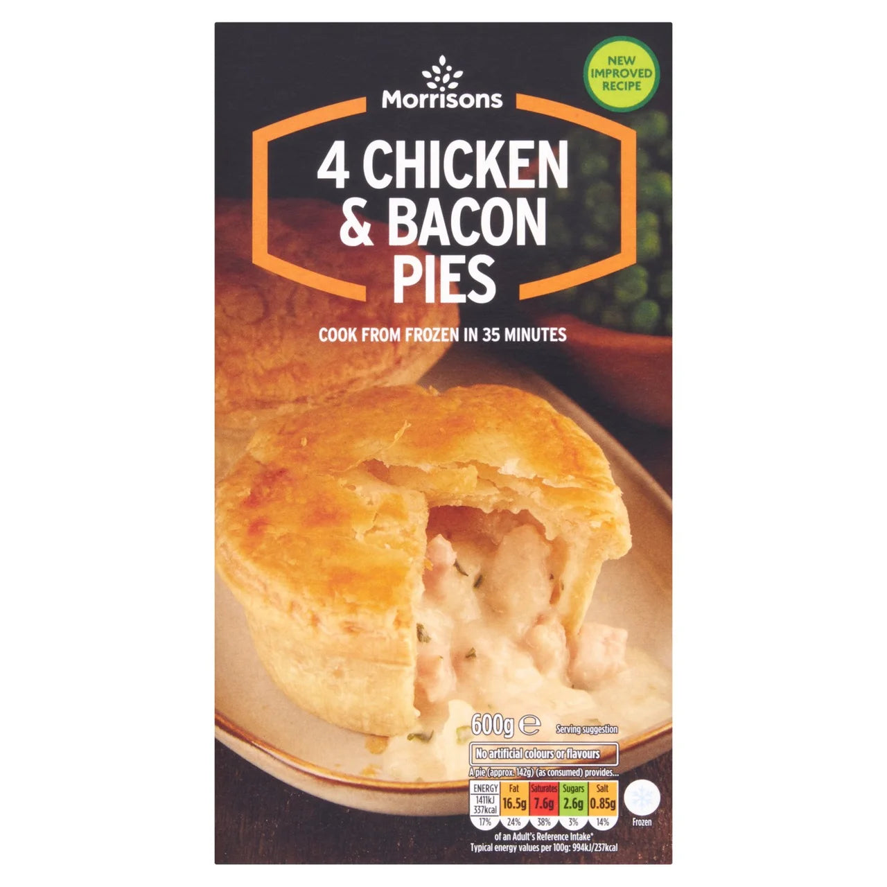 Morrisons 4 Chicken Bacon Pies 600g