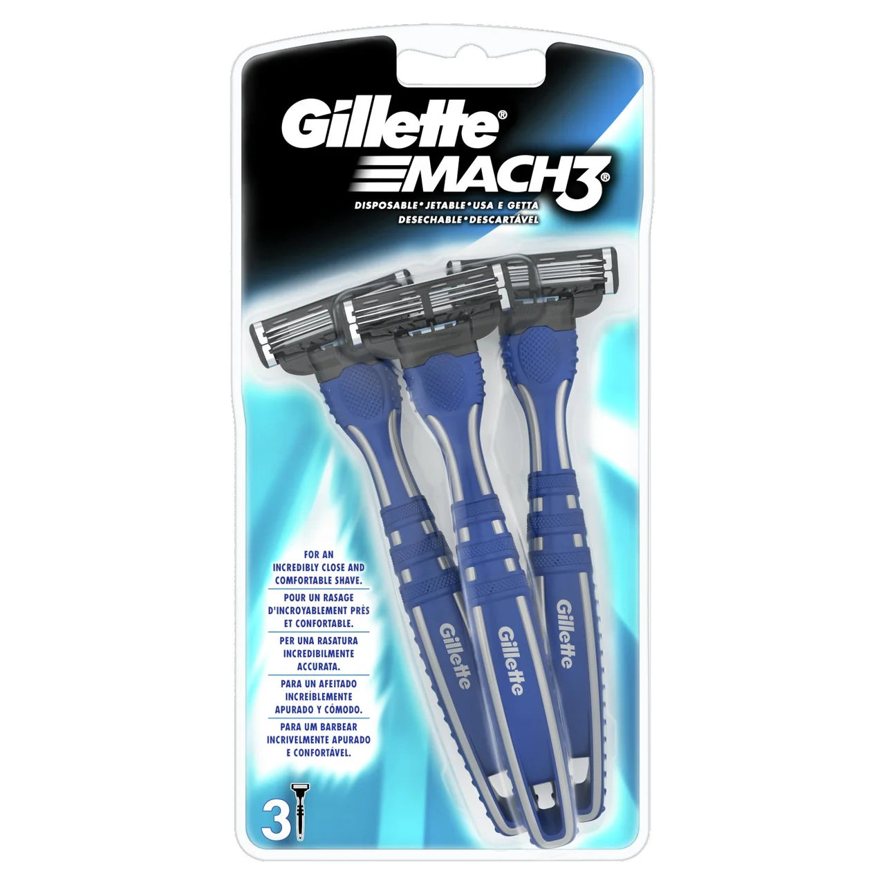 Gillette Mach3 Disposable Razor 3pk