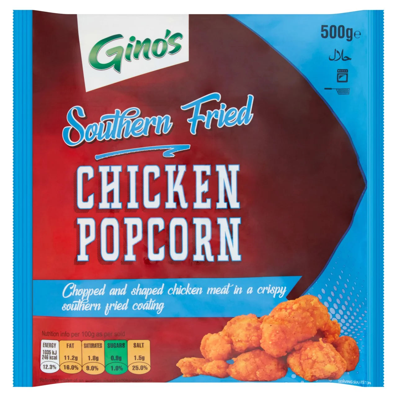 Ginos Chicken Popcorn 500g