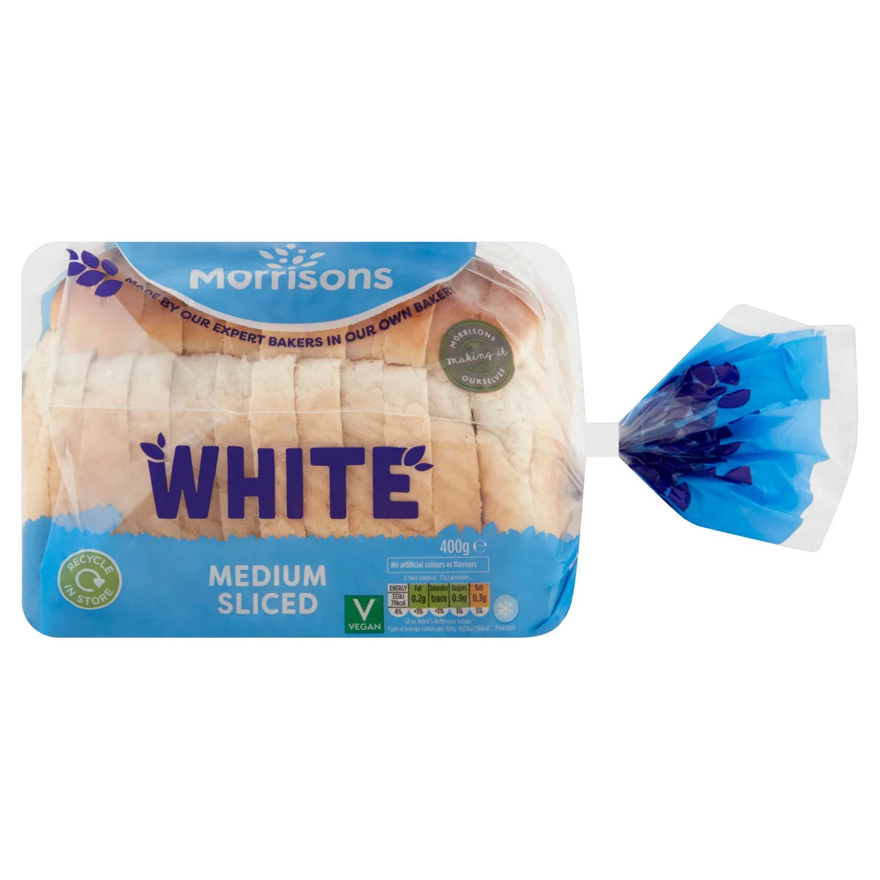 Morrisons Medium White Loaf 400g
