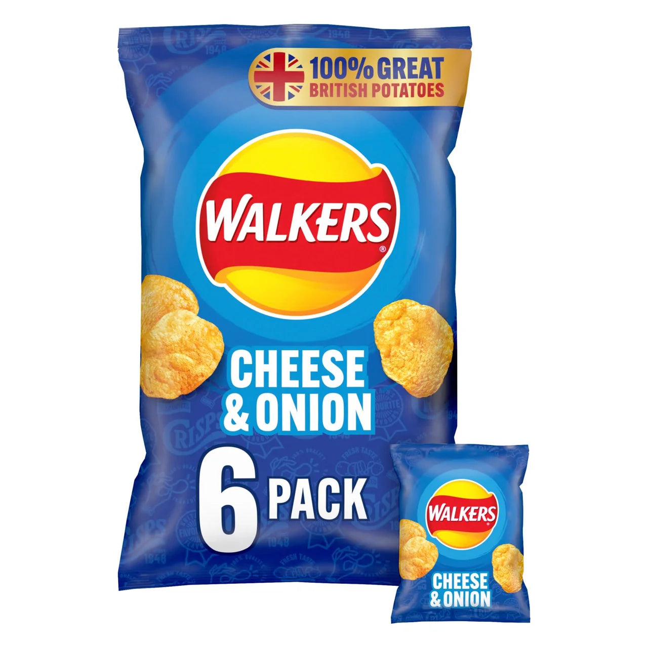 Walkers Cheese & Onion 6 x 25g