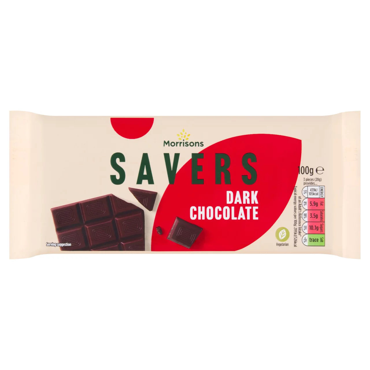 Morrisons Savers Dark Chocolate 100g