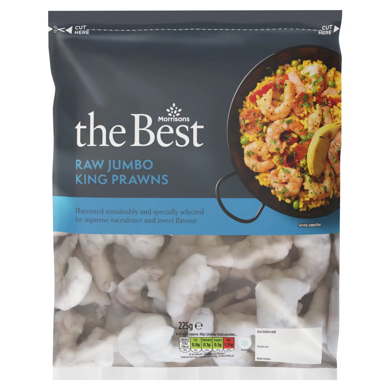 Morrisons Raw Peeled King Prawns 225g