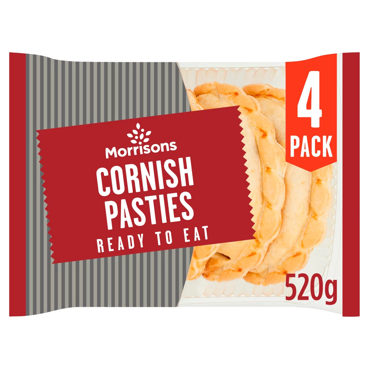 Morrisons 4 Cornish Pasties 520g