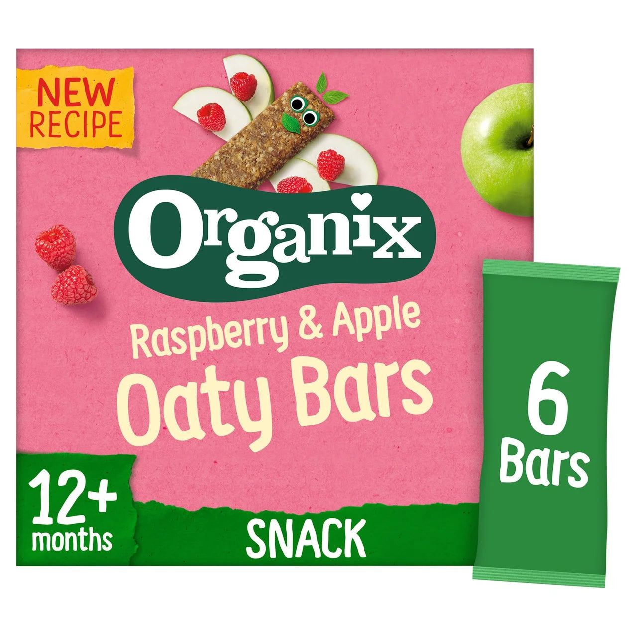 Organix Goodies Raspberry & Apple Snack Bars 6pk [475]