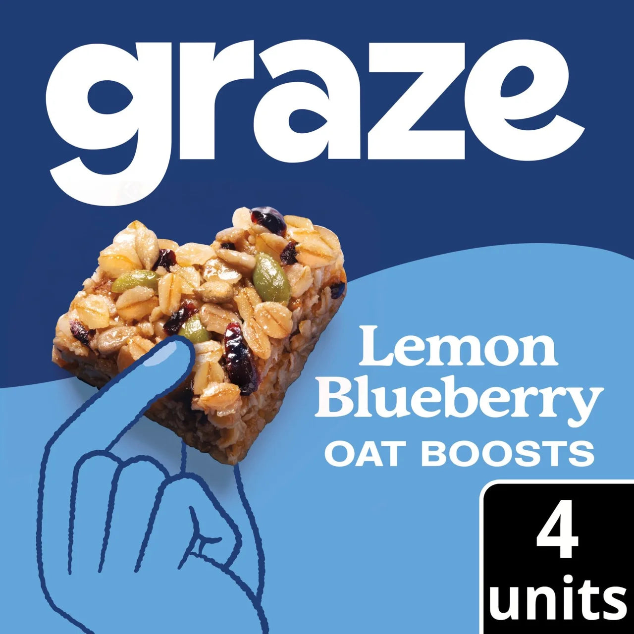 Graze Oat Boosts Lemon Blueberry 4 x 30g