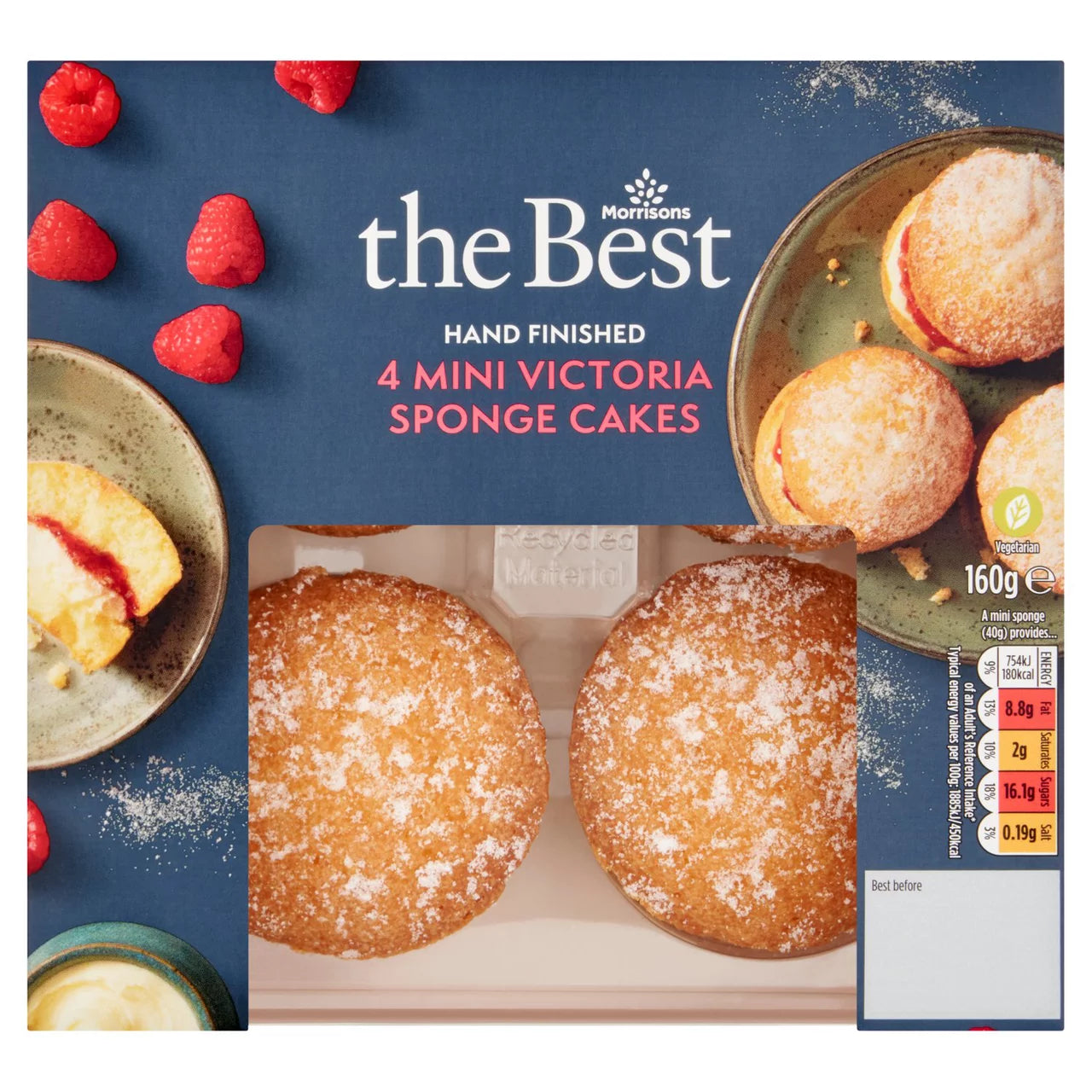 Morrisons The Best Mini Victoria Sponge Cakes 160g