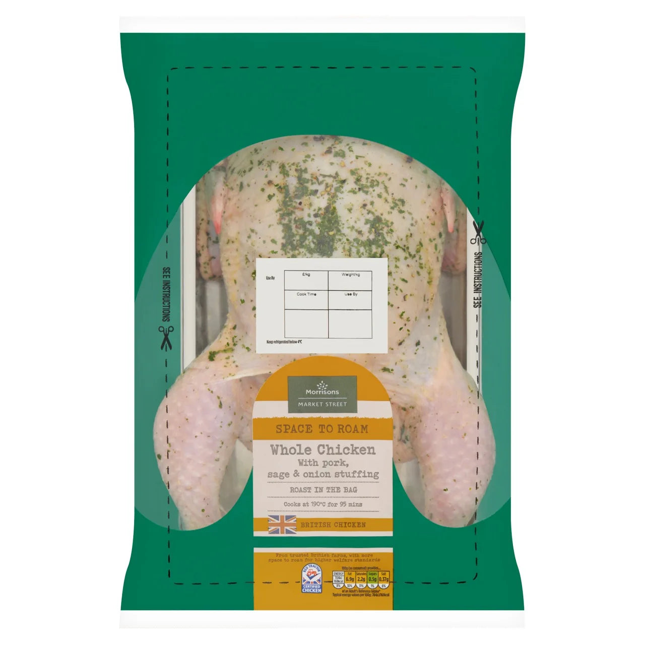 Morrisons Whole Chicken with Pork and Sage Stuffing 1.6 kg