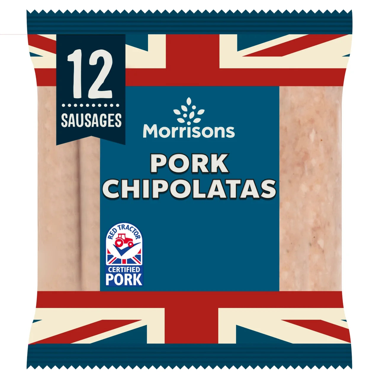 Morrisons 12 Butchers Style Pork Chipolatas 340g