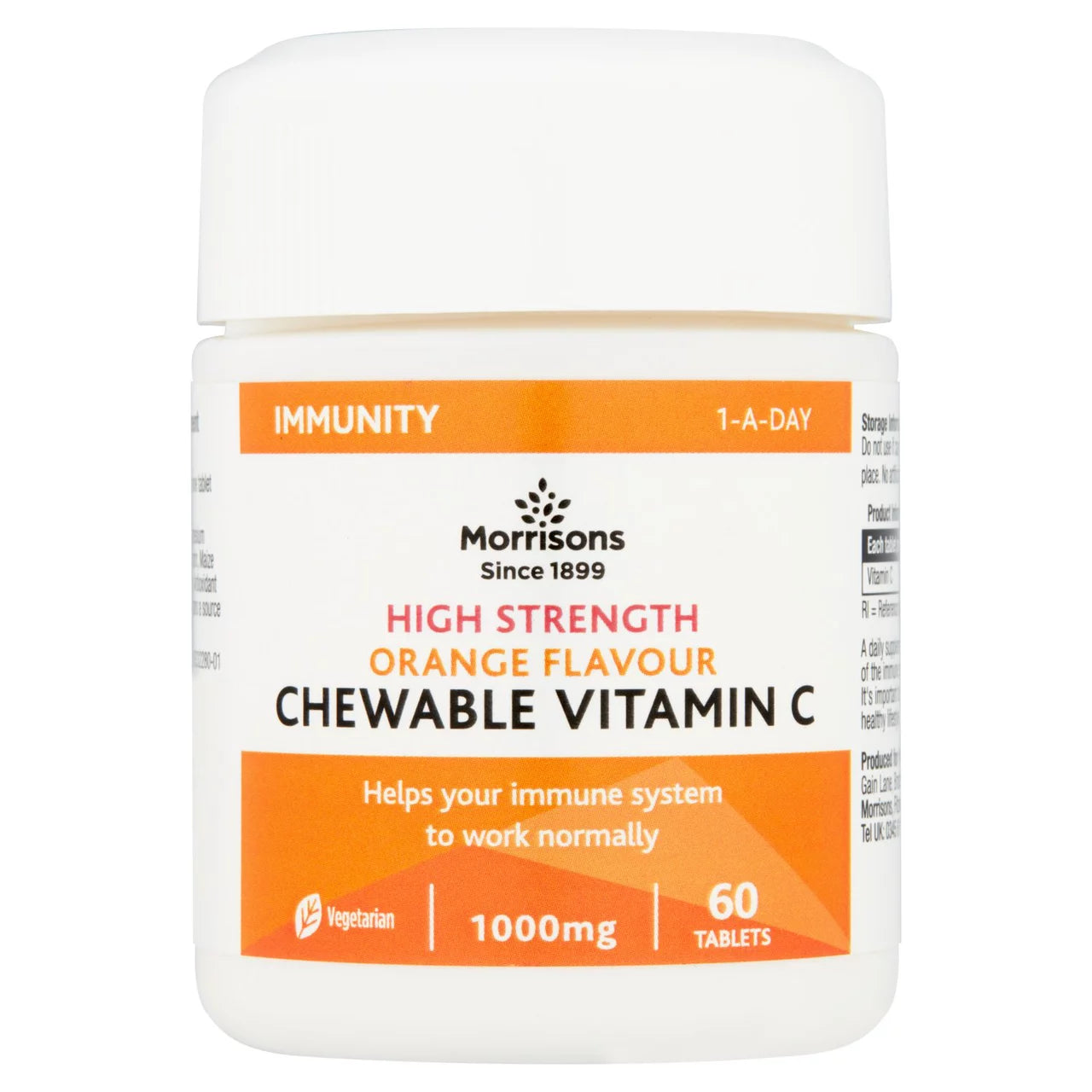 Morrisons Chewable Vitamin C 1000mg 60pk