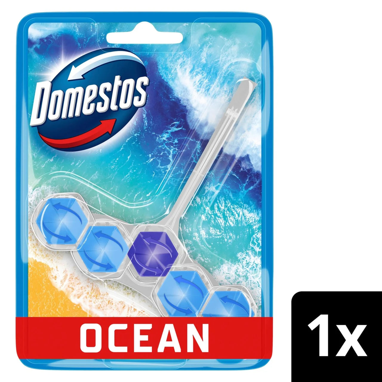 Domestos Power 5 Ocean Toilet Rim Block 50g