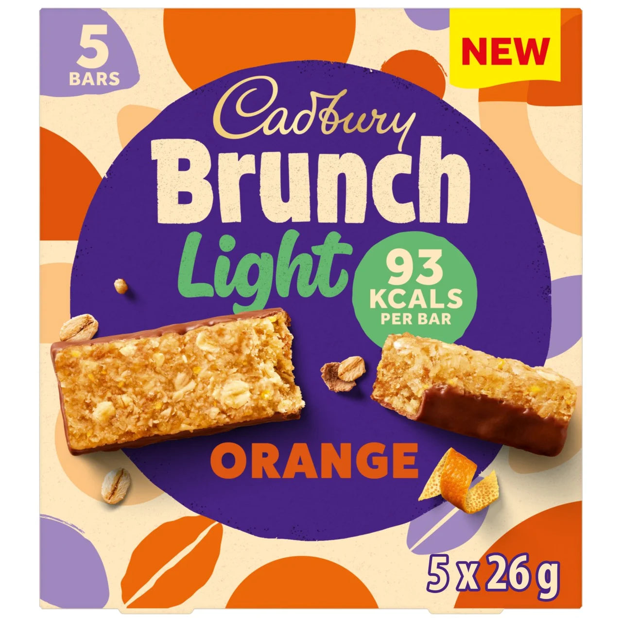 Cadbury Brunch Light Orange Cereal Bar 4pk 104g