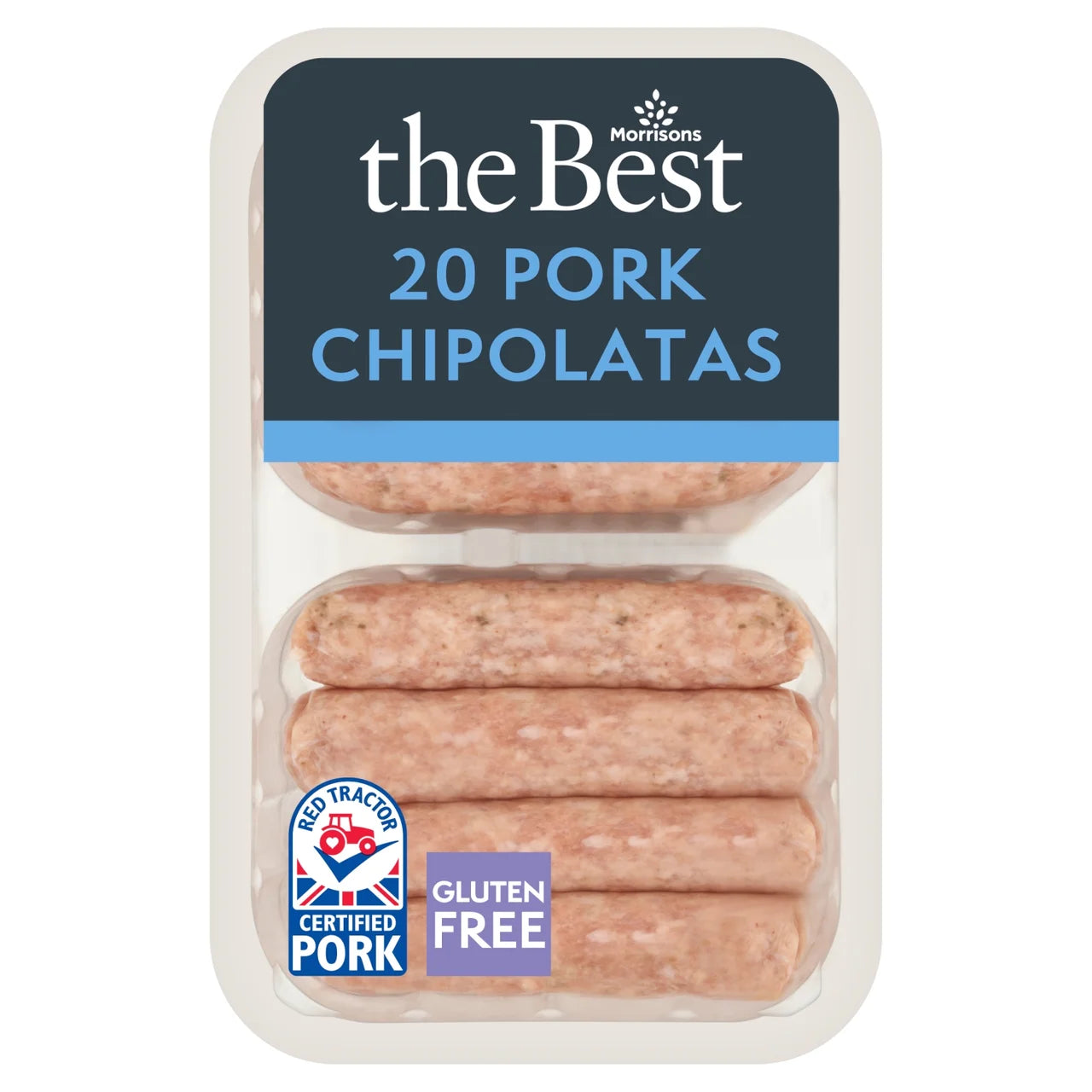 Morrisons The Best 20 Gluten Free Pork Chipolatas 560g