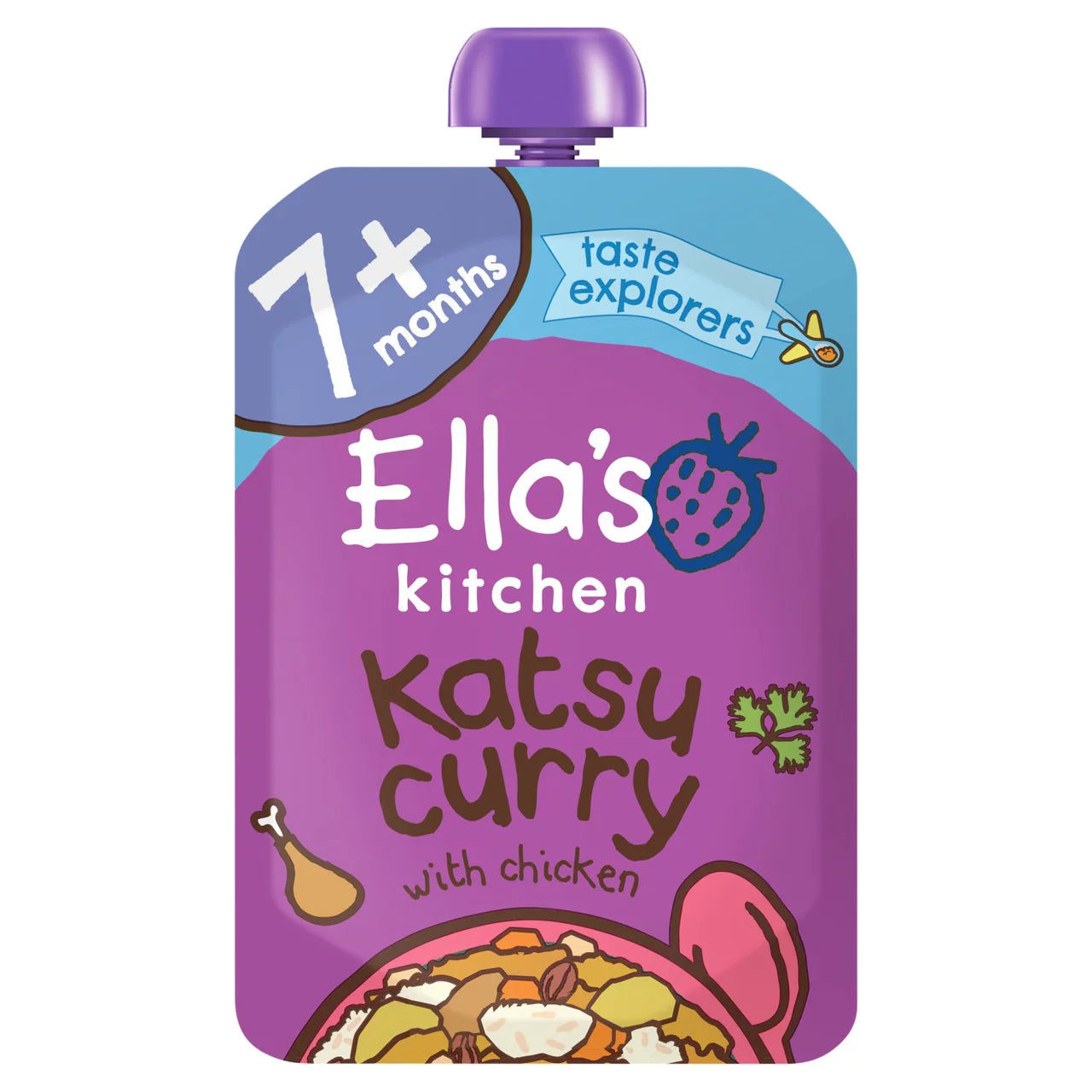 Ellas Kitchen Stage 2 Organic Cracking Katsu Curry With Chicken 130g