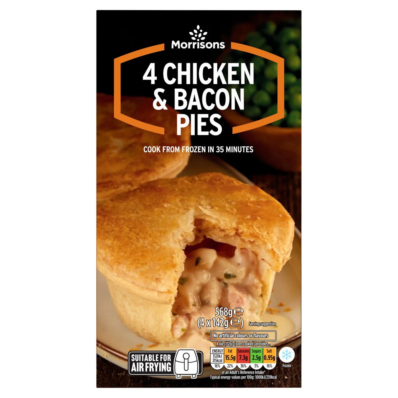 Morrisons Chicken & Bacon Pies 568g