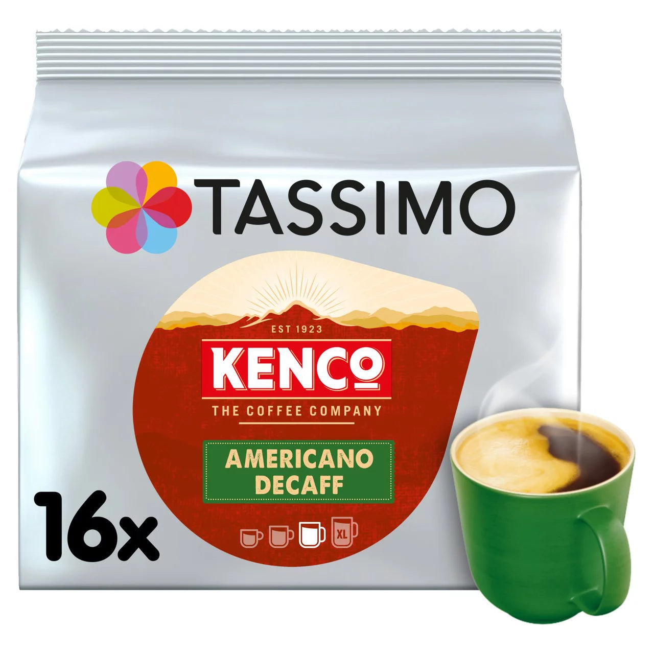 Tassimo 16 Kenco Americano Decaff Coffee Pods 104g