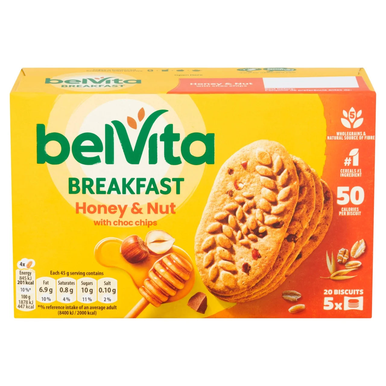Belvita Breakfast Honey and Nuts 5 x 11.25g