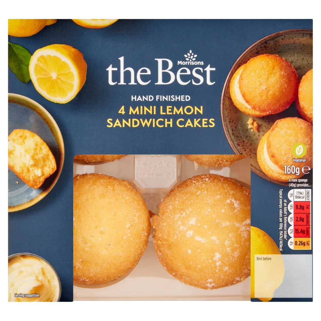 Morrisons The Best Mini Lemon Sponge Cakes 4pk