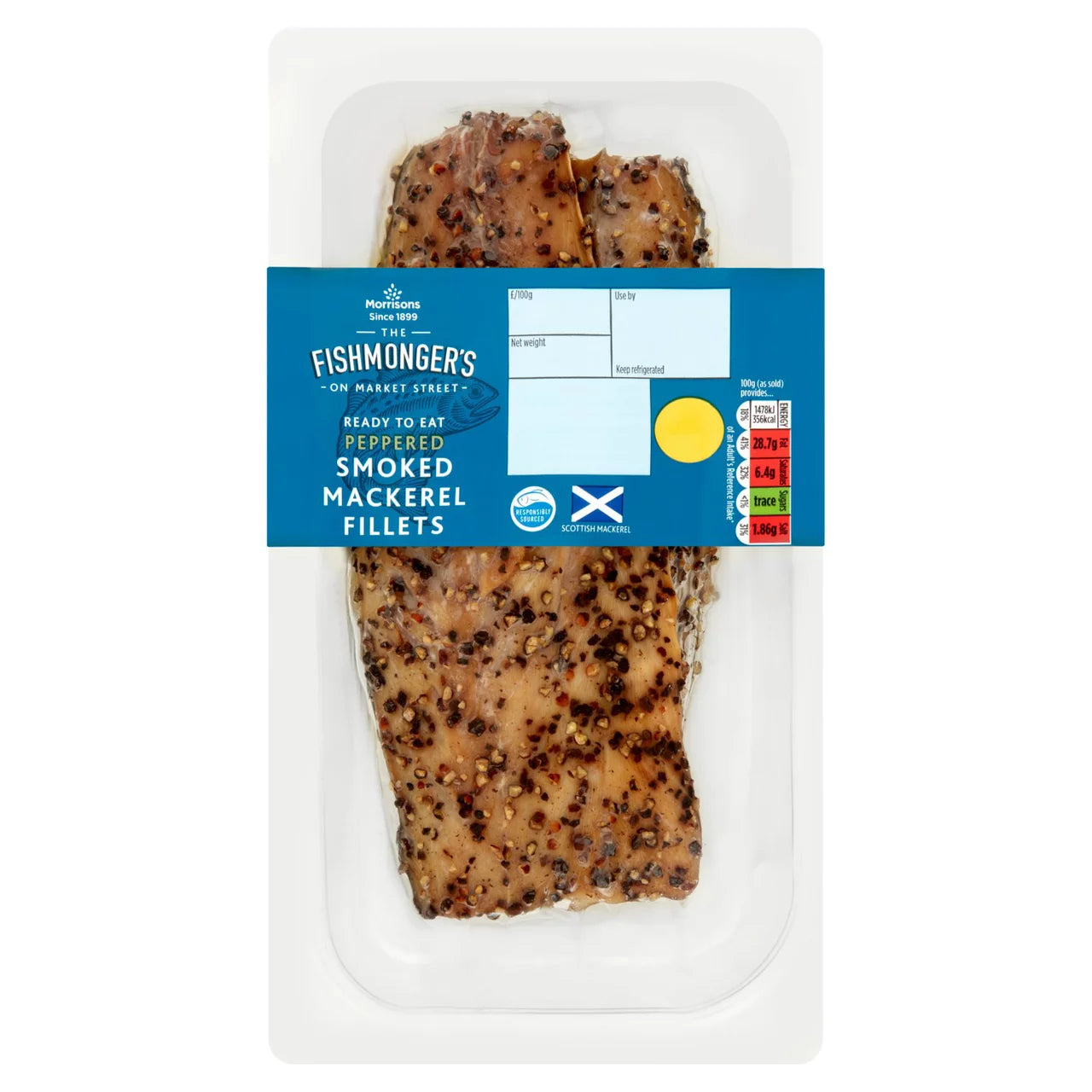 Morrisons Market Street Peppered Hot Smoked Mackerel /kg