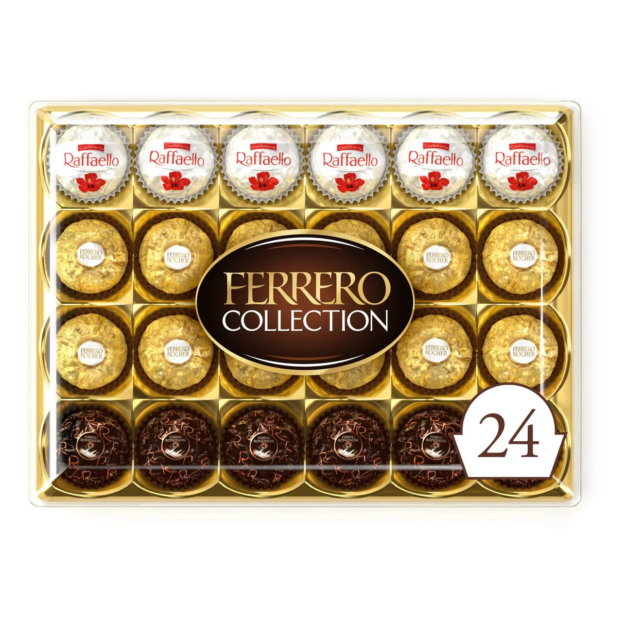 Ferrero Rocher Collection Chocloate Pralines Gift Box 24 Pieces 296g