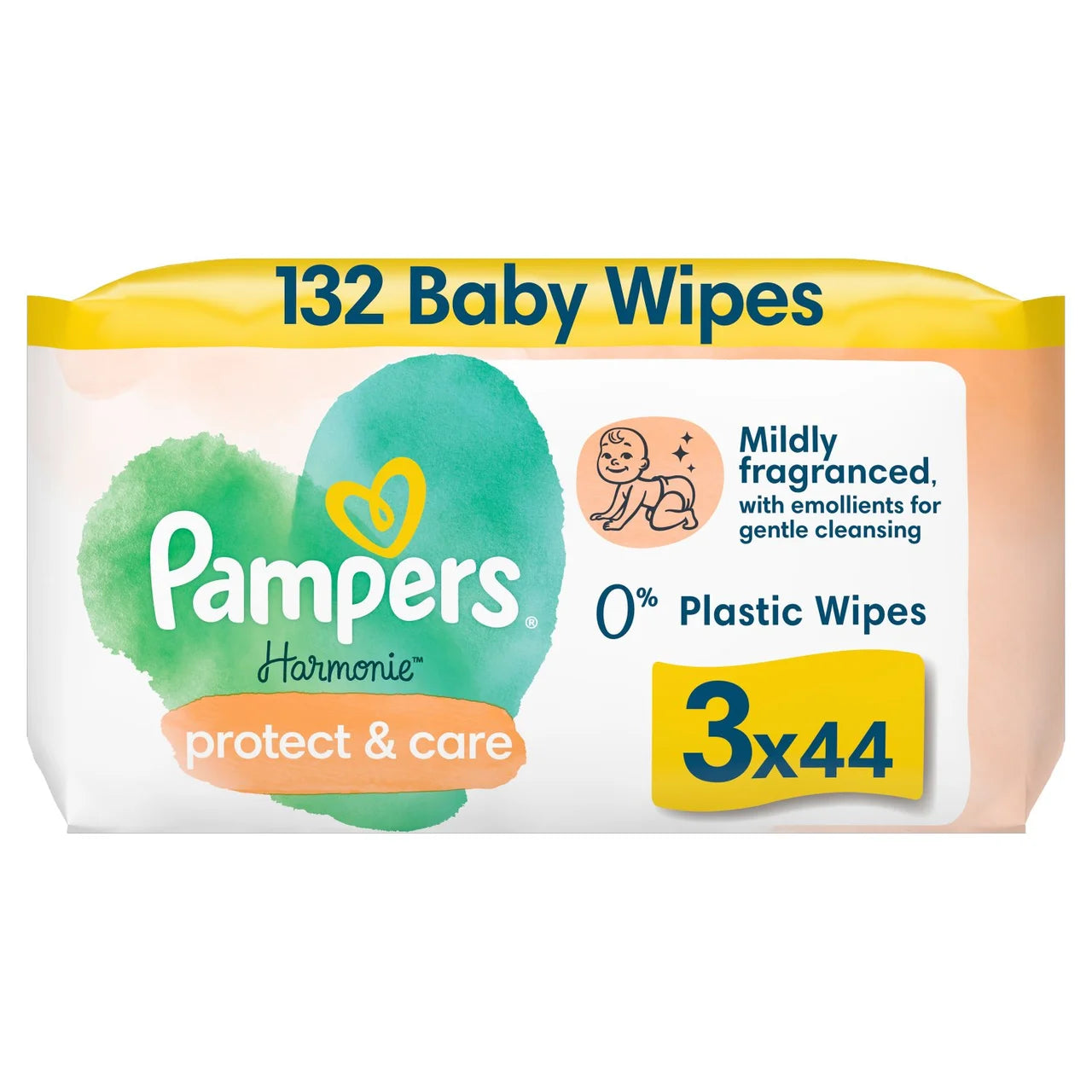 Pampers Harmonie Protection Baby Wipes Coconut Oil 3 x 44pk