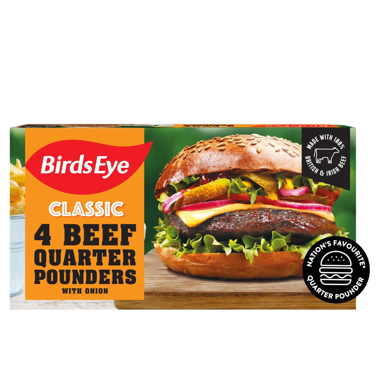 Birds Eye 4 Beef Quarter Pounders 454g [867]