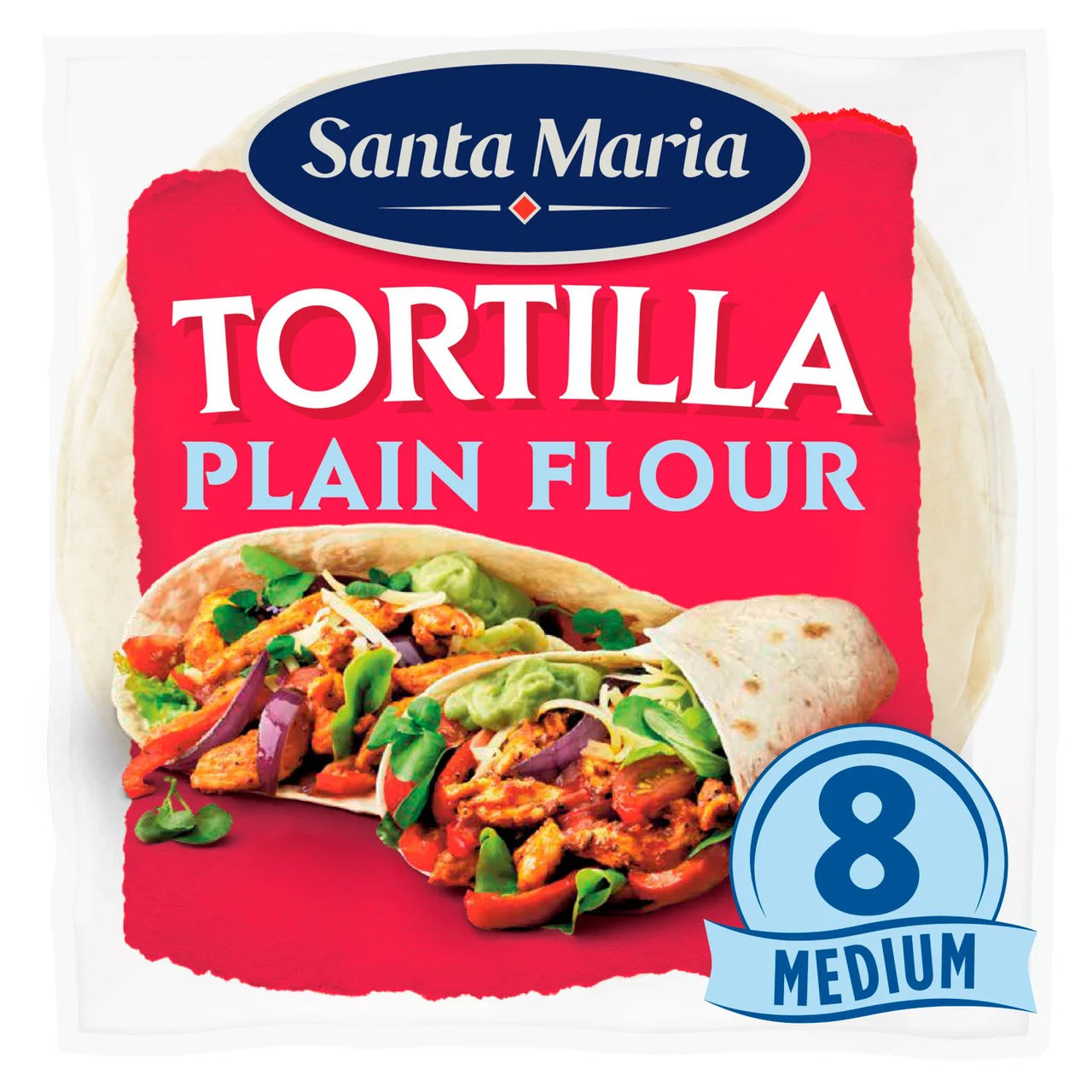 Santa Maria 8 Plain Flour Soft Tortilla 320g