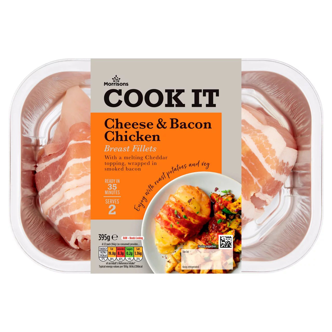 Morrisons Ready to Cook Bacon Parcel 395g